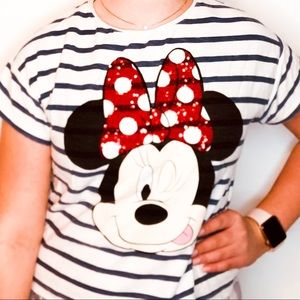 Striped Minnie Mouse t-shirt